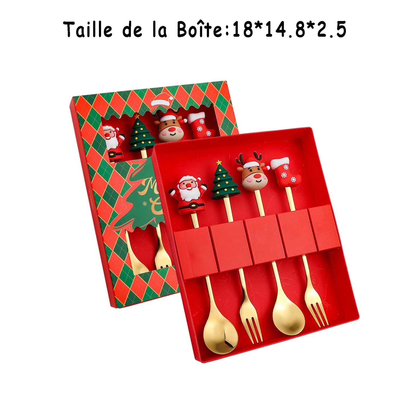 Set de Couverts de Noël avec Fourchette et Cuillère  | Jessemade