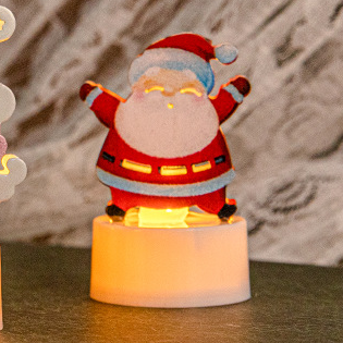 Décorations LED de Noël Père Noël, Bonhomme de Neige, Canne en Sucre Cadeau pour enfant | Jessemade