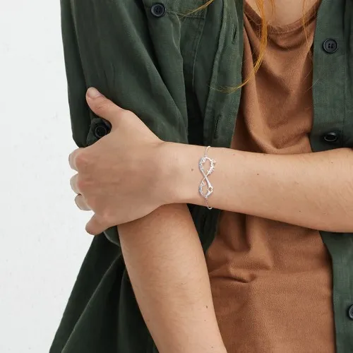 Bracelet Infini 3 Prénoms Personnalisés