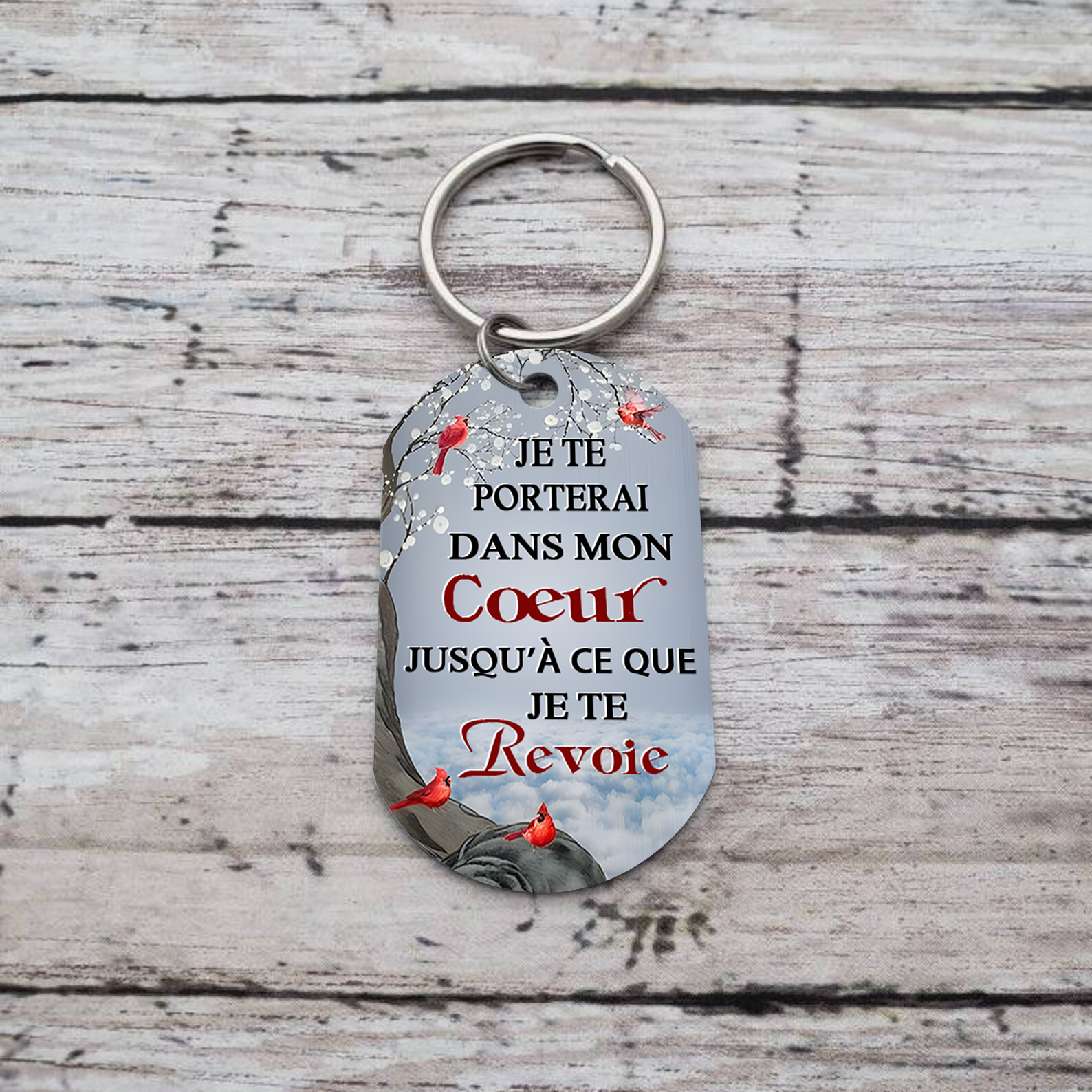 À Papi Porte-Clés Commémoratif Photo Personnalisé et Message Touchant Cadeau pour papi ou mamie | Jessemade