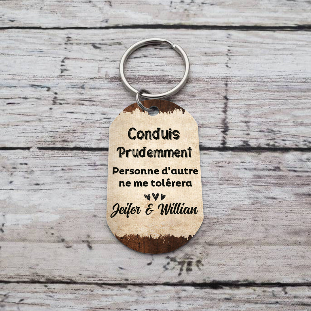 Porte-Clés Couple 2 Prénoms et Photo Personnalisés Cadeau pour couple saint-valentin | Jessemade