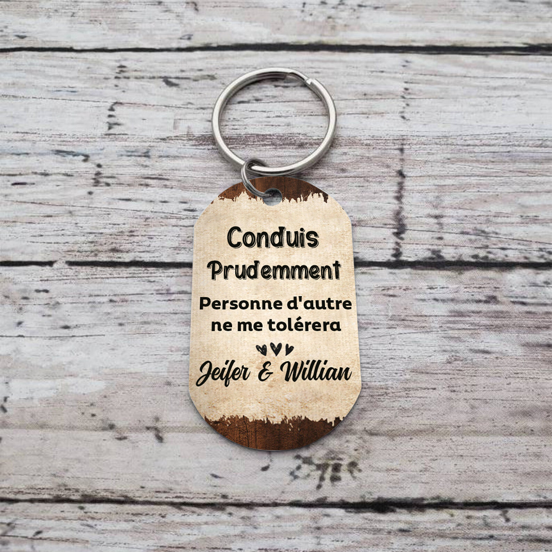 Porte-Clés Couple 2 Prénoms et Photo Personnalisés Cadeau pour couple saint-valentin | Jessemade