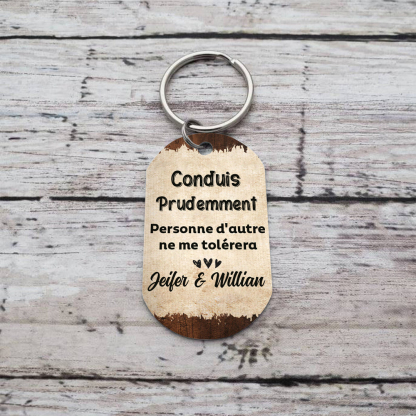 Porte-Clés Couple 2 Prénoms et Photo Personnalisés Cadeau pour couple saint-valentin | Jessemade