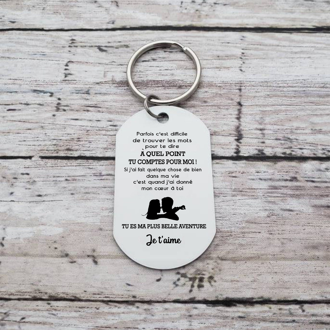 Porte-clés Personnalisés avec Photo Porte-Clés Personnaliables Pour Couple | Jessemade