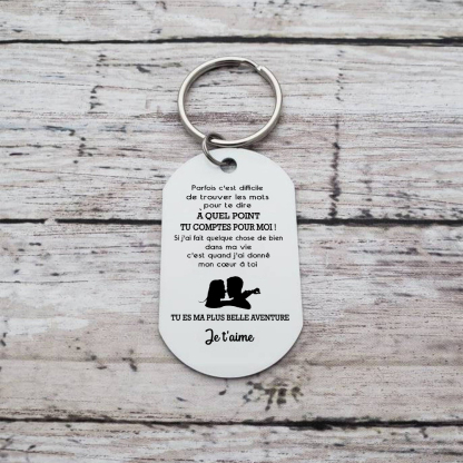 Porte-clés Personnalisés avec Photo Porte-Clés Personnaliables Pour Couple | Jessemade