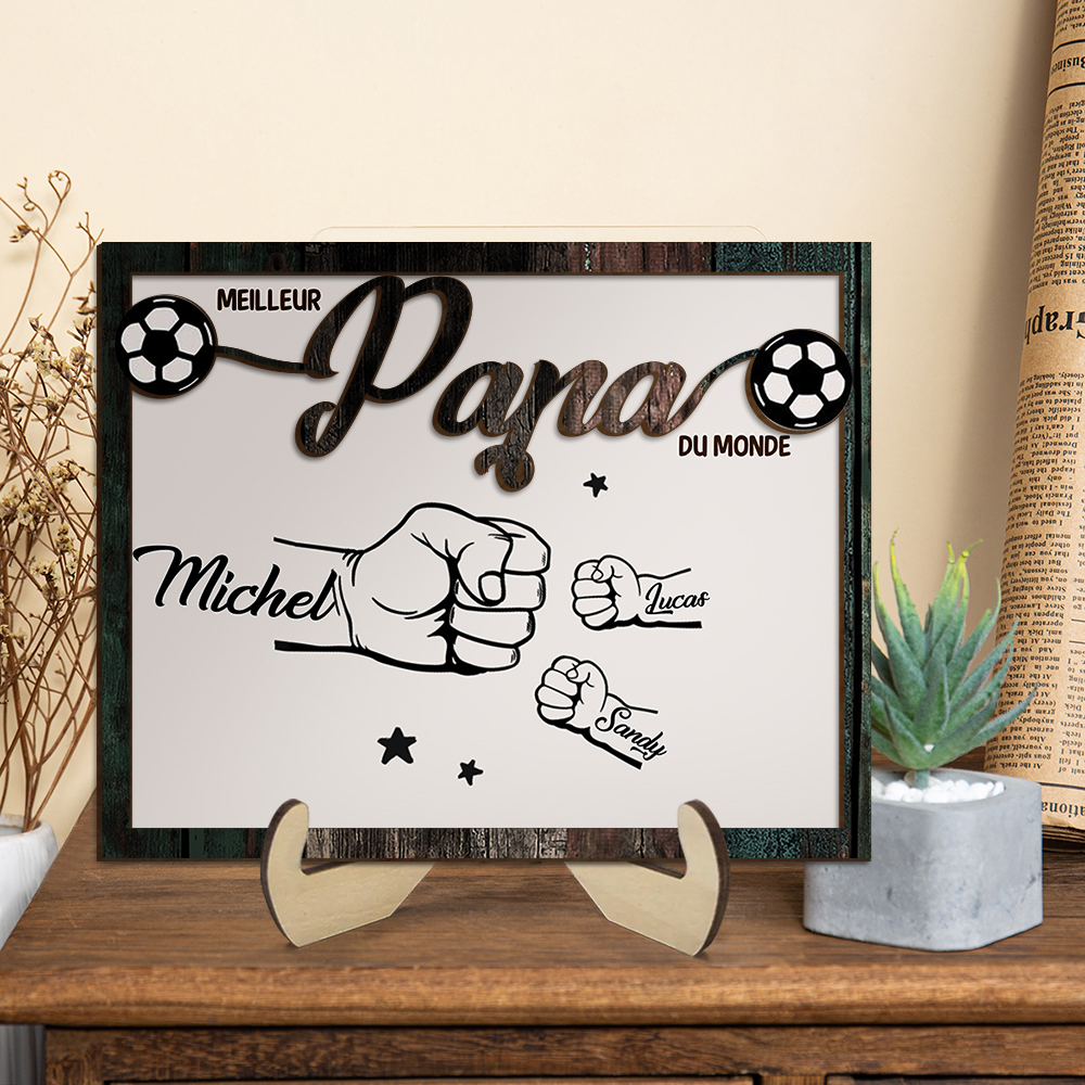 À mon Papa Cadre en bois 4 photos avec texte Cadeau pour papa | Jessemade