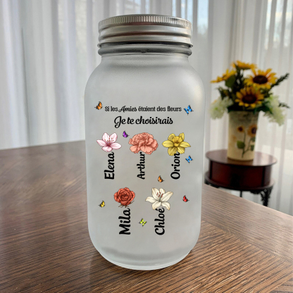 [Copy]Bouteille lumineuse Ornements Commémoratives 1 prénom personnalisé avec photo et années Verre  | Jessemade