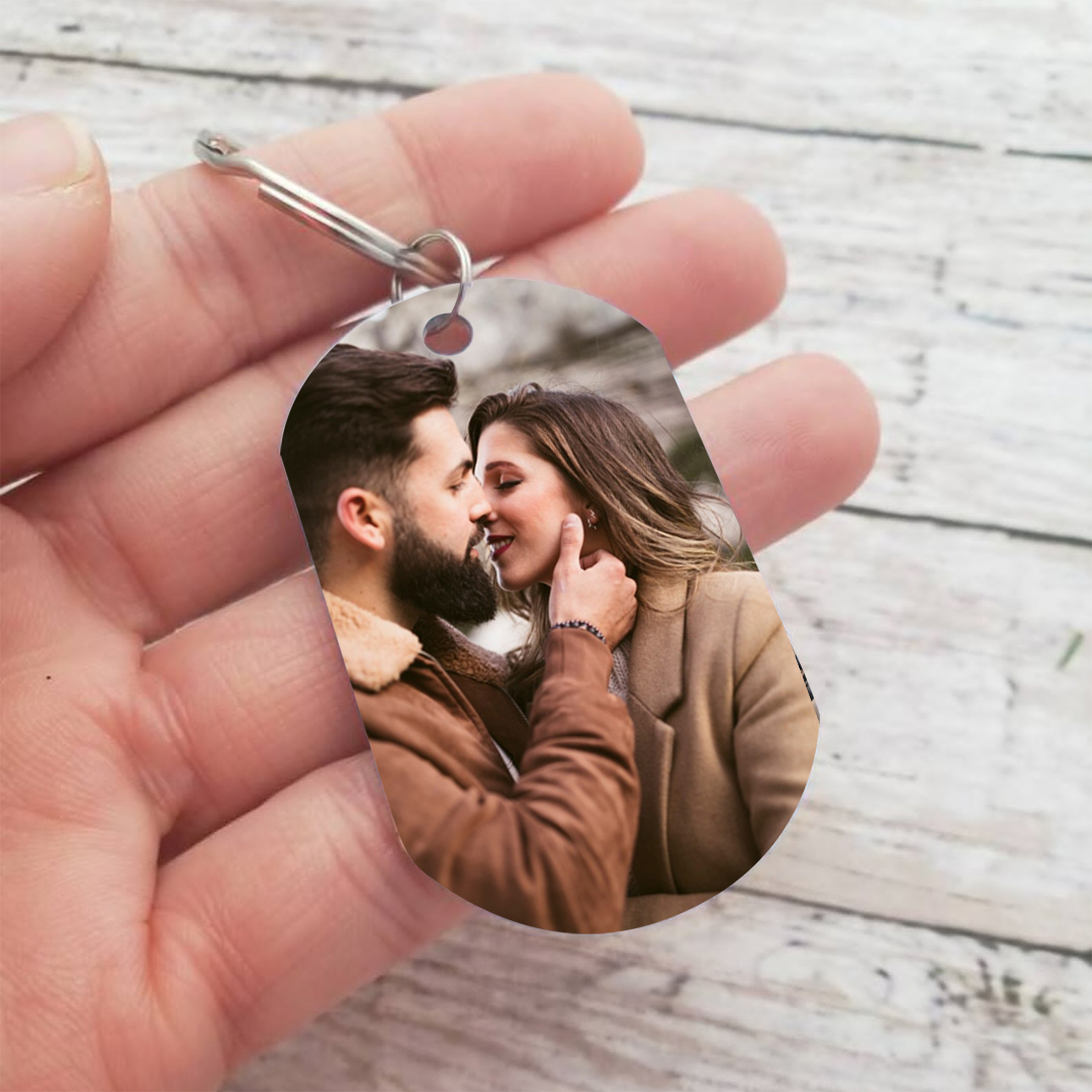 Porte-clés Personnalisés avec Photo Porte-Clés Personnaliables Pour Couple | Jessemade