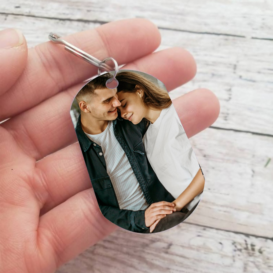 Porte-Clés Photo Personnalisée Porte-Clés Personnaliables Pour Couple | Jessemade