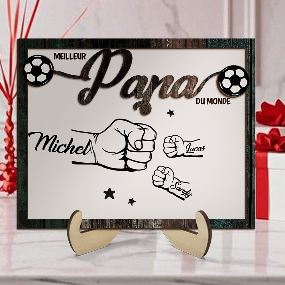 À mon Papa Cadre en bois 4 photos avec texte Cadeau pour papa | Jessemade