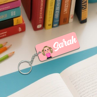 [Copy]Porte-Clés Personnalisé avec 1 Prénom, 1 Date et Fleur de Naissance pour Enfant | Cadeaux Rentrée Scolaire  | Jessemade