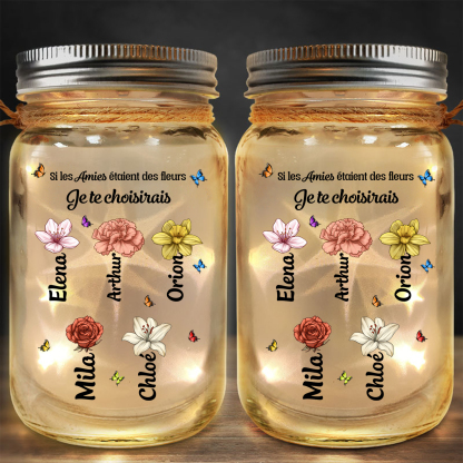 [Copy]Bouteille lumineuse Ornements Commémoratives 1 prénom personnalisé avec photo et années Verre  | Jessemade