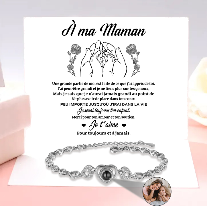Bracelet Fête des Mères avec Message et Photo Personnalisée | Jessemade