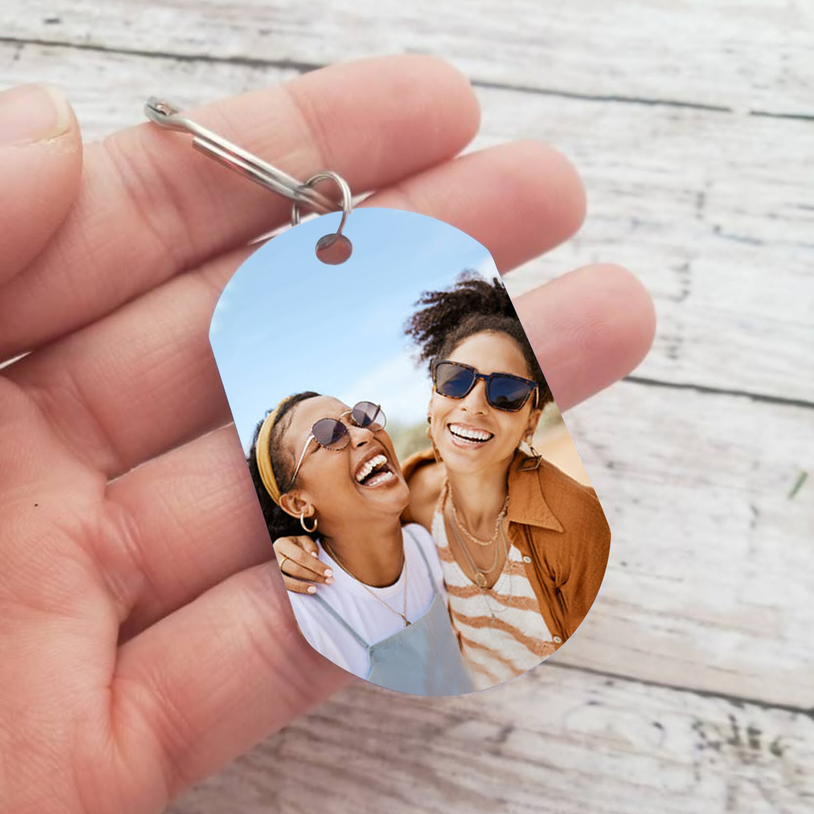 À Ma Meilleure Amie - Porte-Clés Photo et Texte Personnalisés