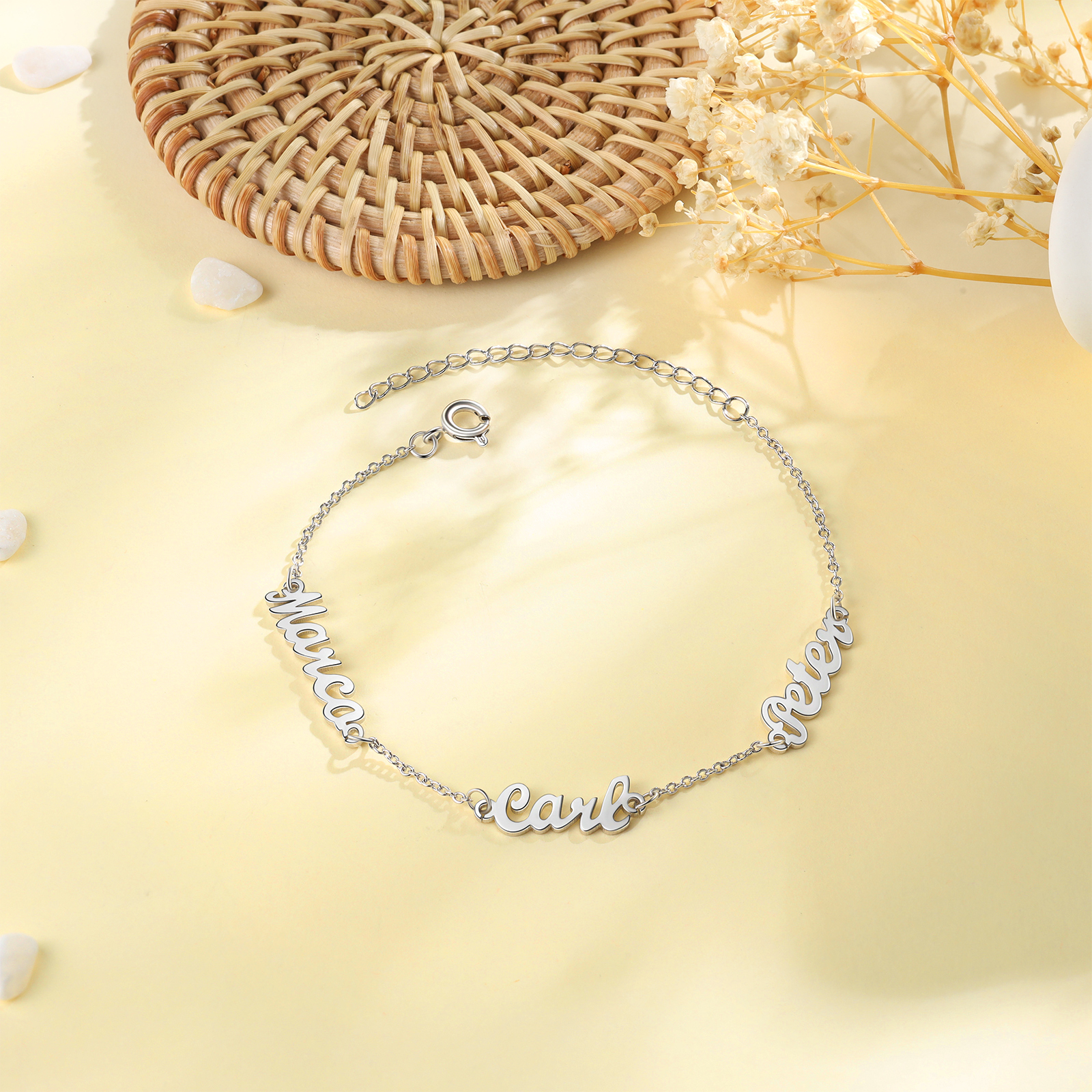 Bracelet Réglable 3 Prénom Bracelet Prénom｜Jessemade