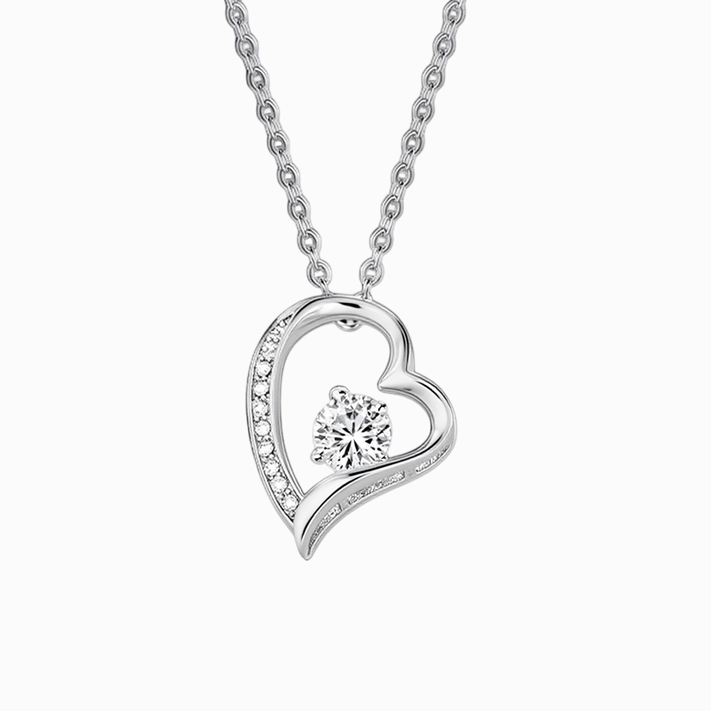 À Ma Femme-Collier Cœur en argent 925 avec pierres Cadeau Saint-Valentin