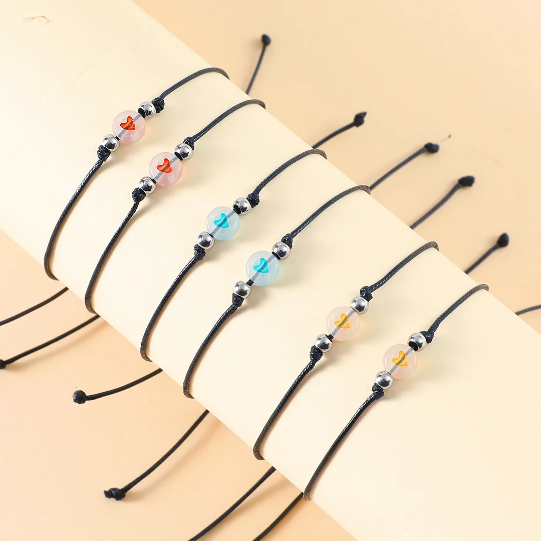 À Filleule & Marraine - Bracelet en Commun 2PCS Bracelets Cœur｜Jessemade