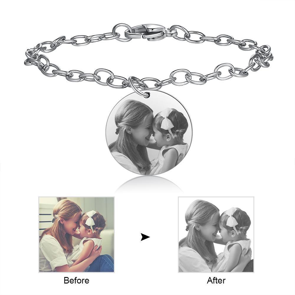 Bracelet Photo Personnalisé En Acier Inoxydable