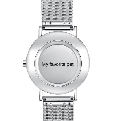 Montre Personnalisée Photo avec Gravure du prénom ou Message Bracelet pour Homme