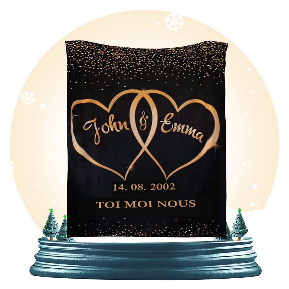 Plaid Cadeau Personnalisé, Couverture Photo Femme, Couple, Maman, Son