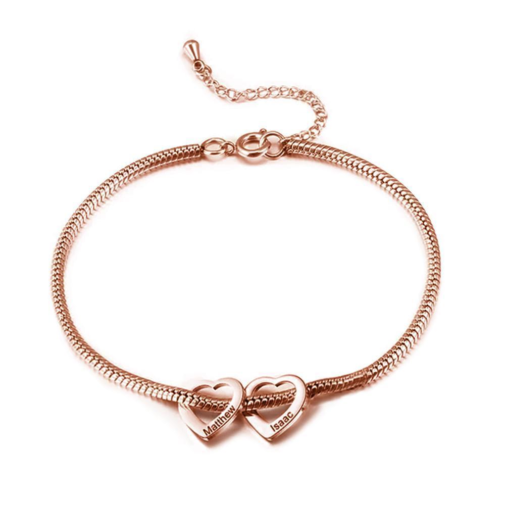Bracelet Cheville Réglable Prénom Personnalisé Bracelet Coeur Pour Femmes|Jessemade