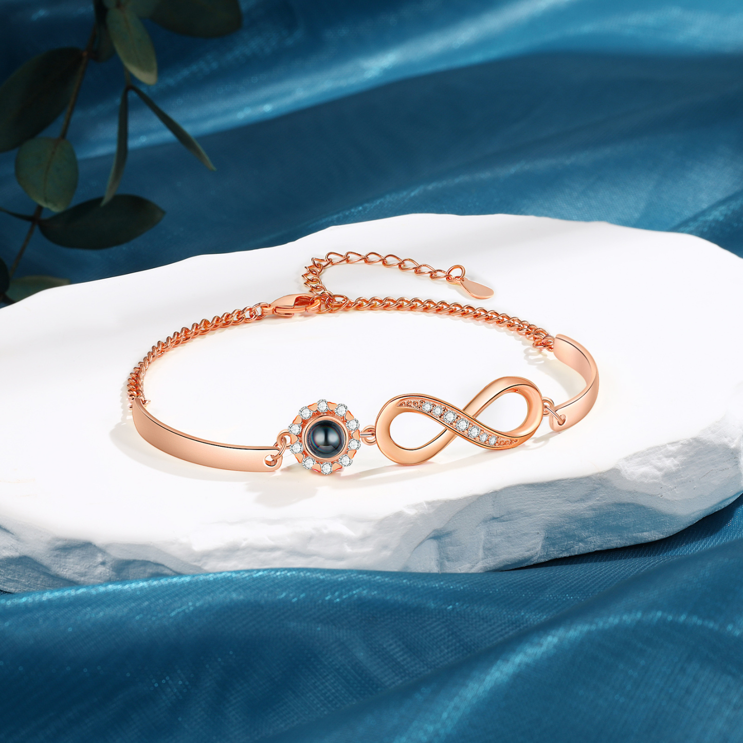 À Ma Marraine Bracelet Infini de Projection Photo Personnalisée Bracelet Femmes | Jessemade