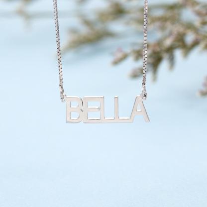 Collier Prénom Personnalisé Chaîne Prénom Personnalisé Argent Sterling