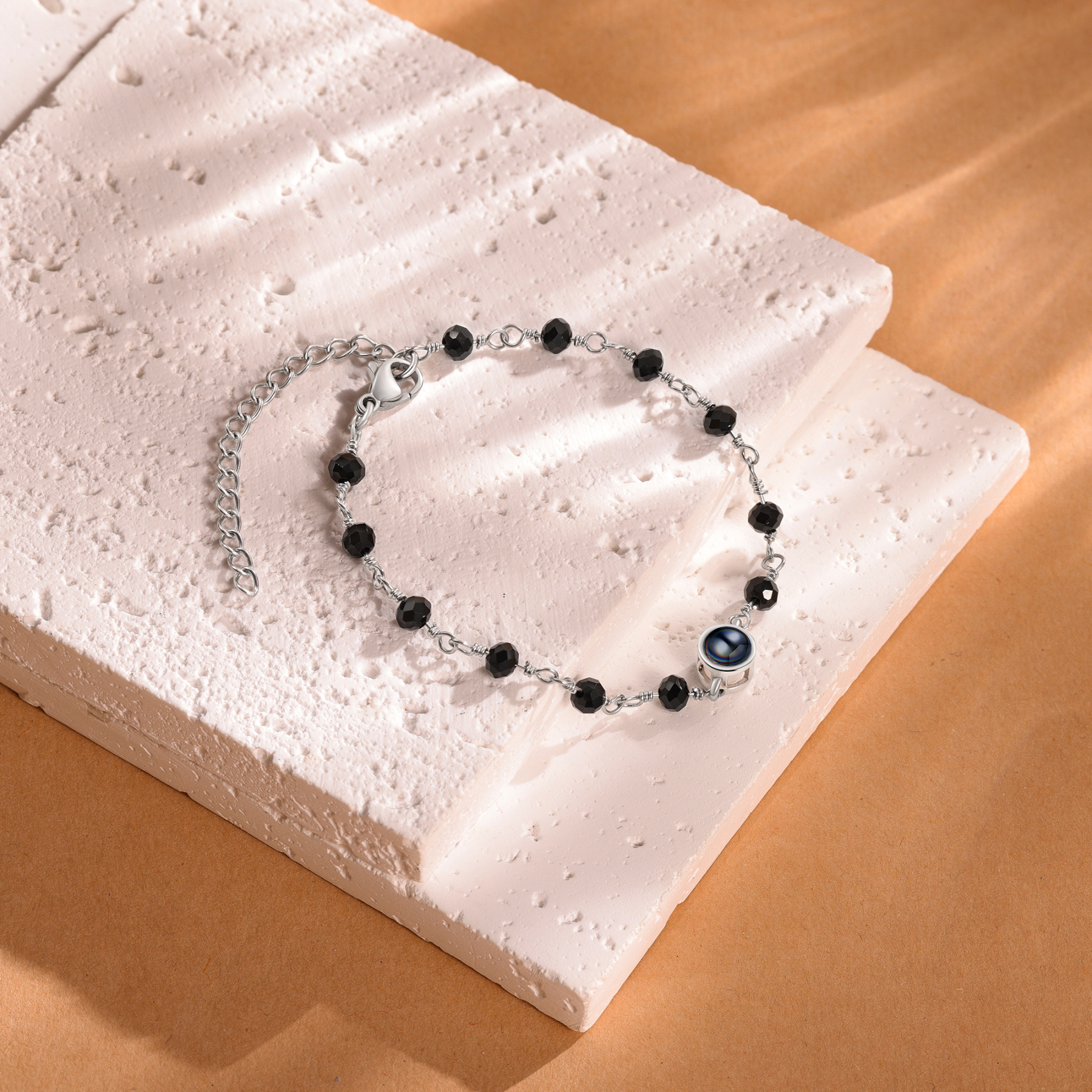 Bracelet Perlé Personnalisé avec Photo Bracelet Photo Projection|Jessemade
