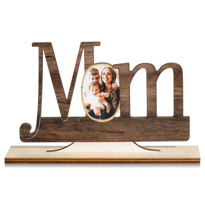 Décoration en bois 1 Texte et 1 Photo Personnalisés Ornement pour Maman