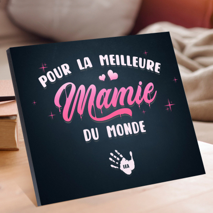 À ma Mamie - Cadre en Bois Arbre 1-6 Prénoms Personnalisés