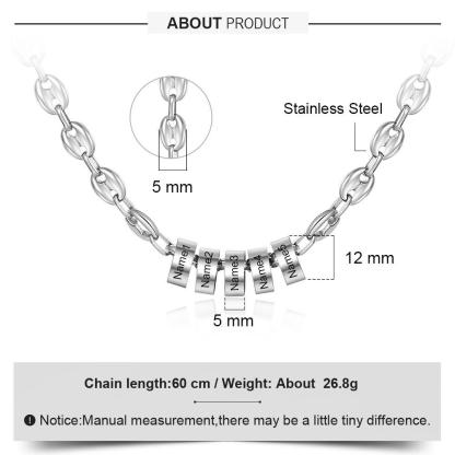 Collier à Breloques 2 Perles Collier Personnalisé Homme｜Jessemade