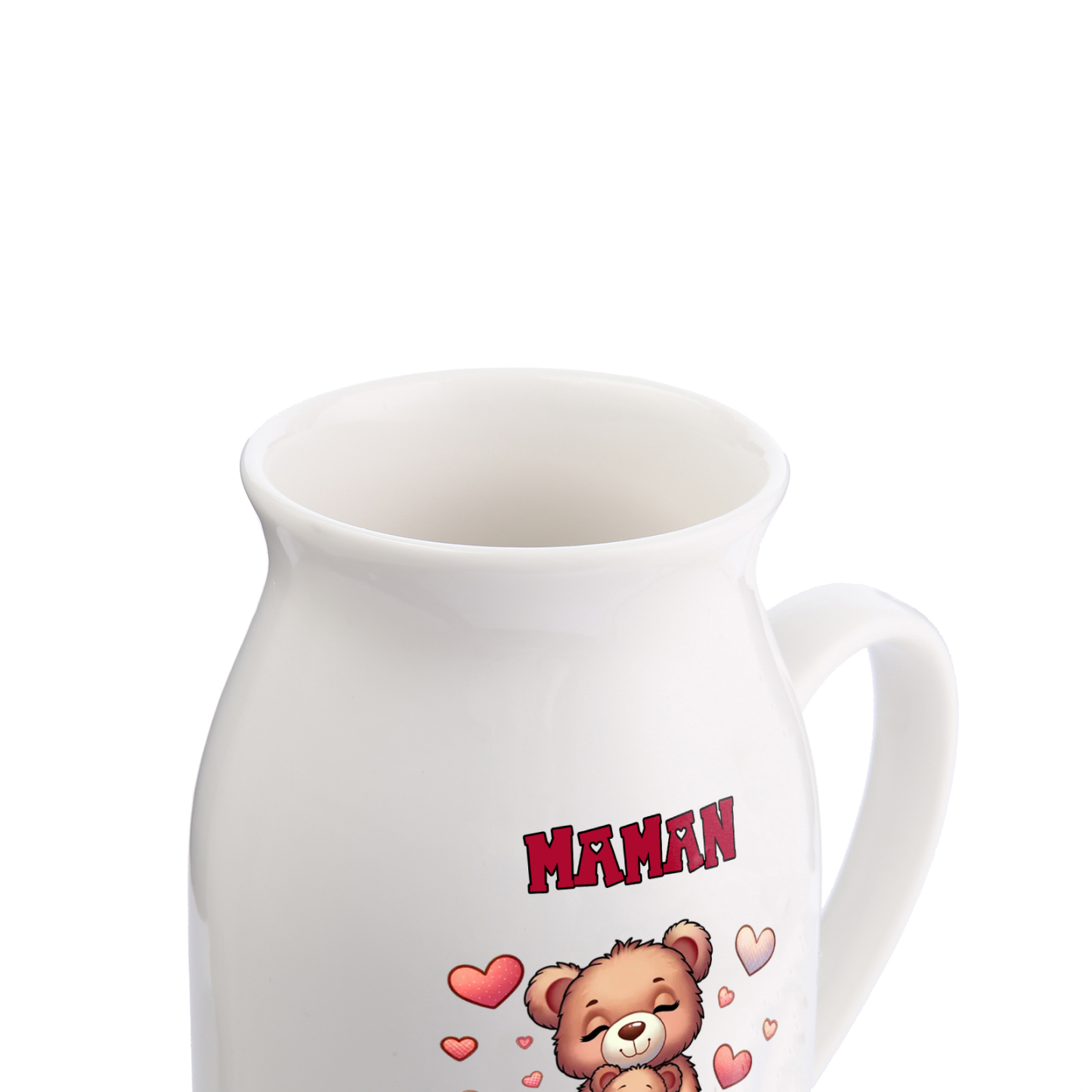 Vase à Fleurs Ours 4 Prénoms Personnalisés avec Texte Décoration de la Maison