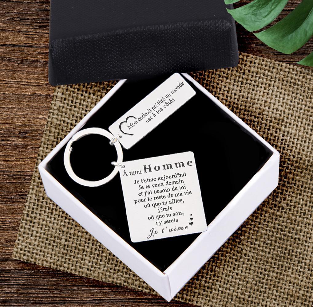 À petit ami / mari - porte-clés prénom gravé personnalisé pour mon homme porte cles gravés | Jessemade