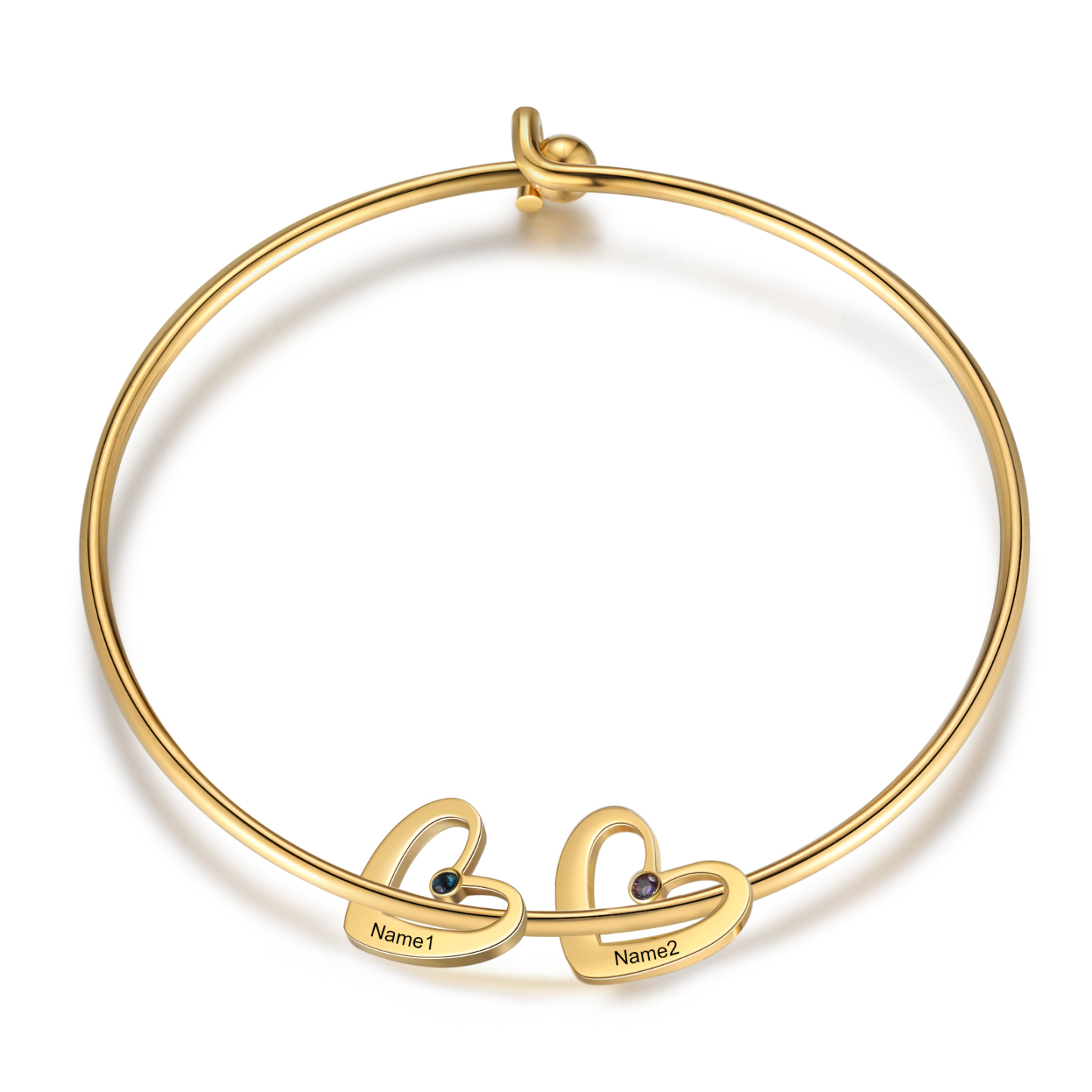 2PCS Coffret Cadeau À Maman - Collier Pendentif Arbre de vie Arbre et Bracelet Pierre Personnalisé avec 2 Prénoms et Pierres de Naissance | Jessemade