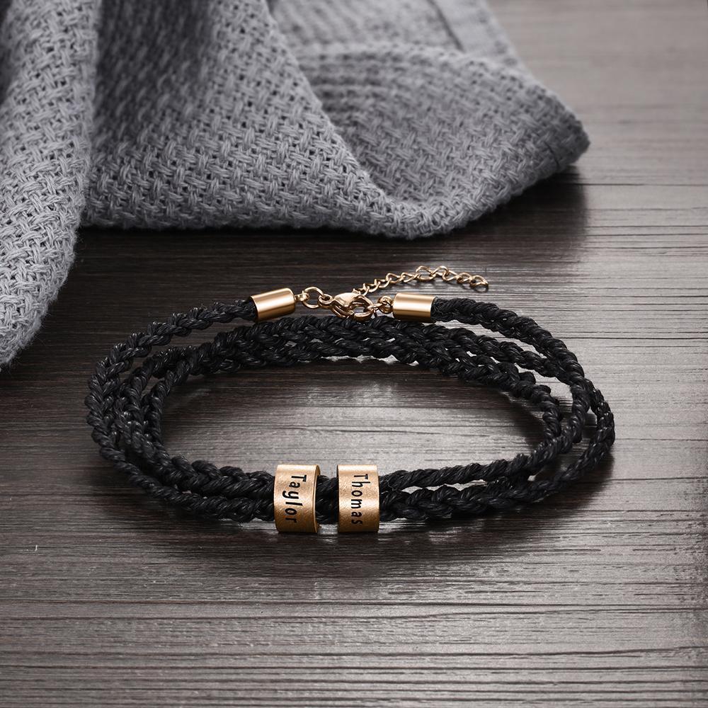 Bracelet à 2 Breloques Personnalisé Bracelet Homme