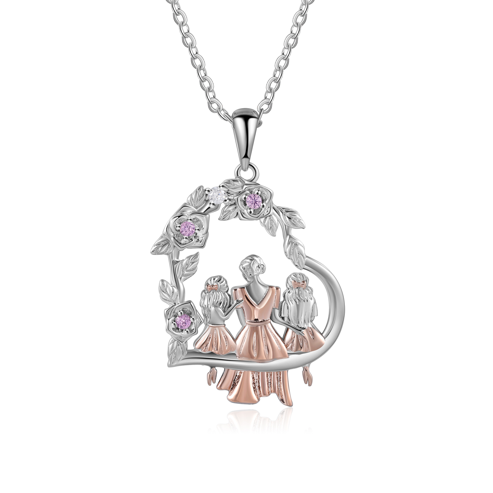 Jessemade FR Collier mère et fille Cœur
