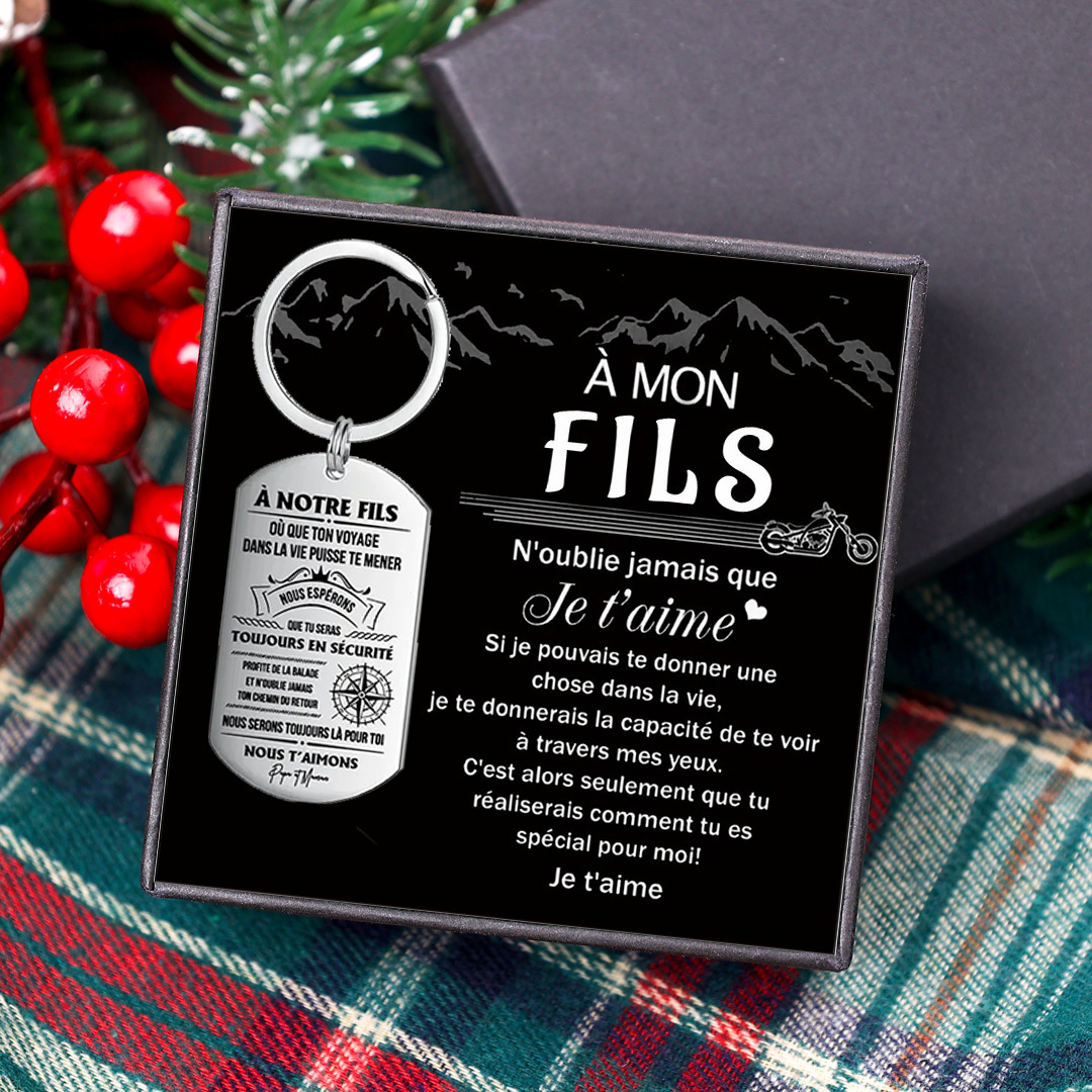 À Notre Fils - Porte-Clés Nous t'aimons Papa et Maman
