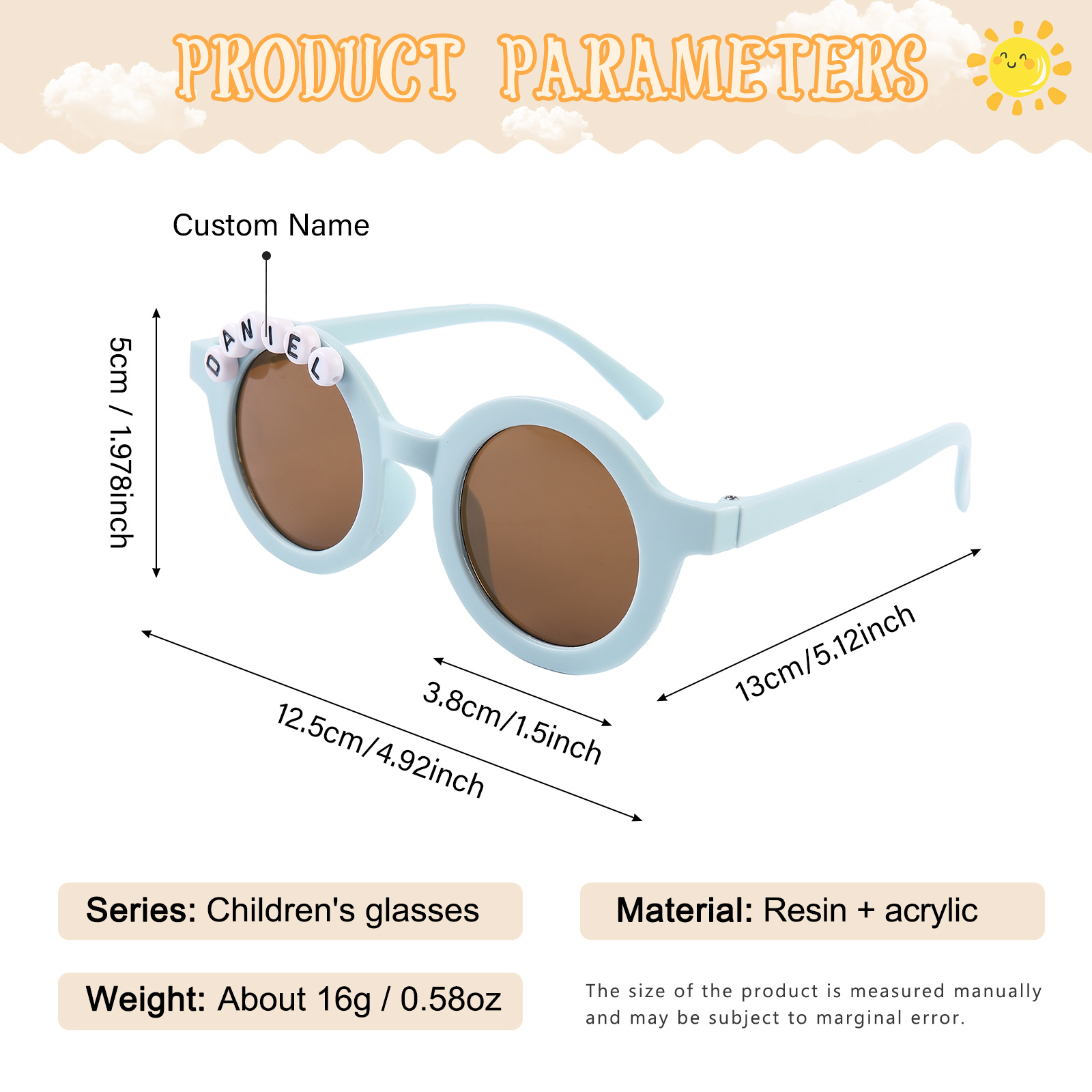 Lunettes de soleil Prénom Personnalisé Cadeau pour Enfants