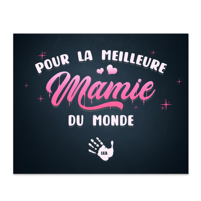 À ma Mamie - Cadre en Bois Arbre 1-6 Prénoms Personnalisés