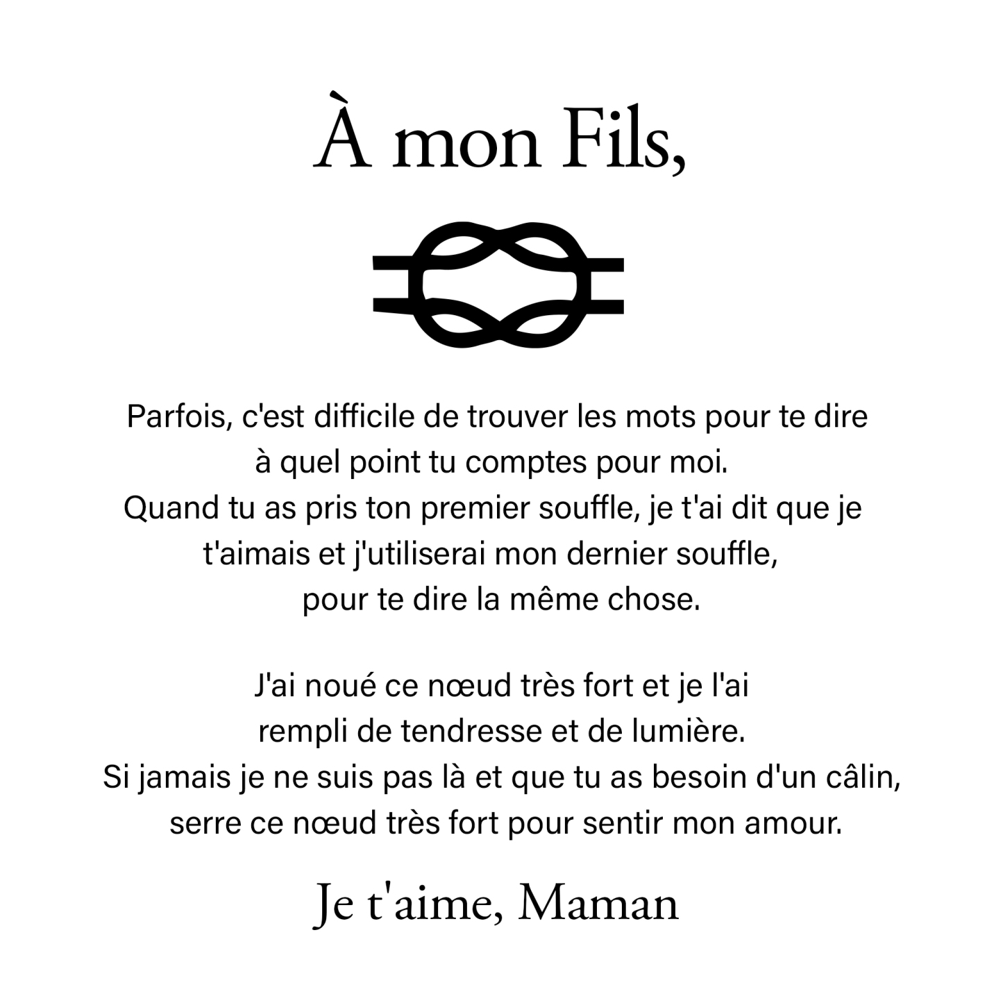 À Mon Fils-Bracelet en Cuir 2 Prénoms Personnalisé