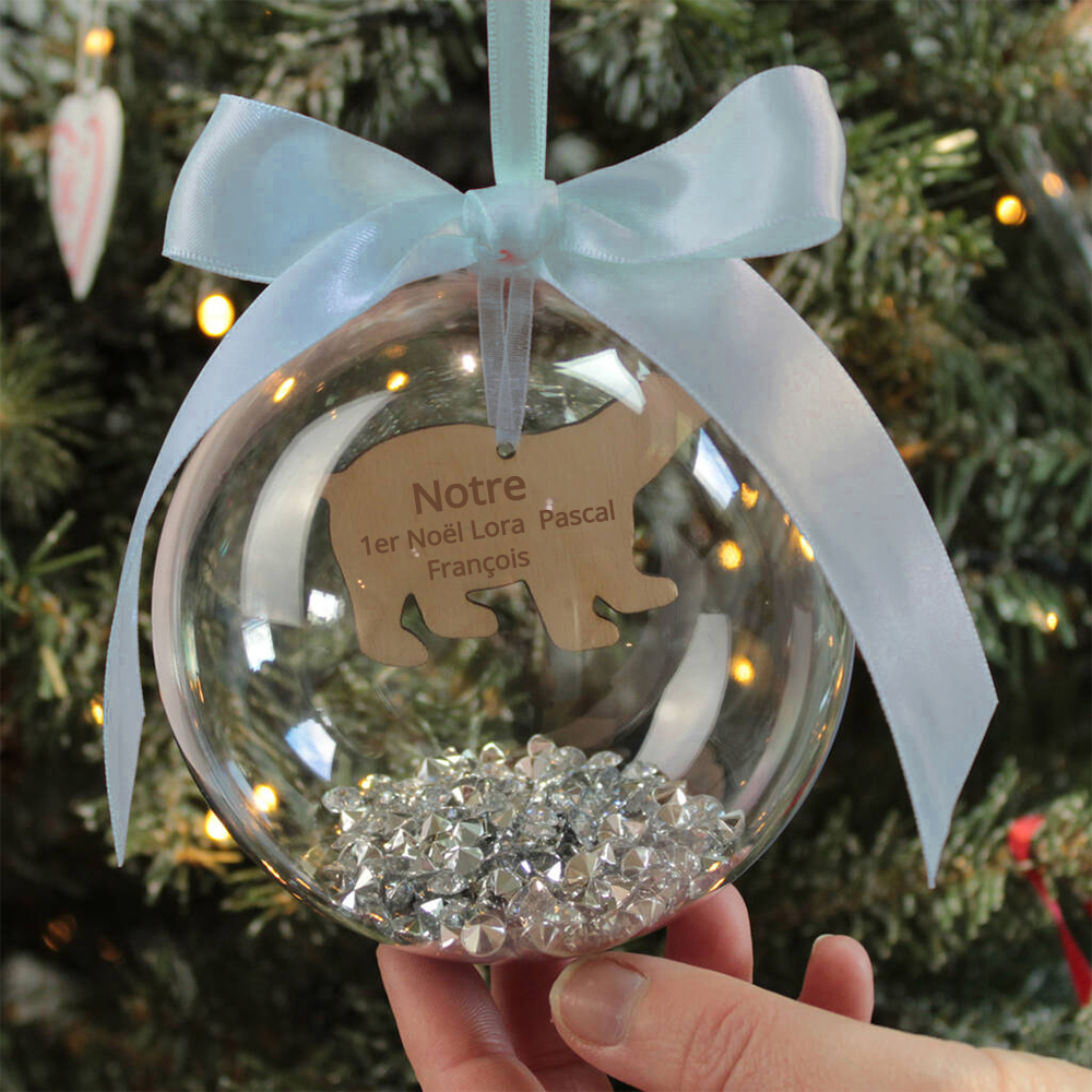 Boule transparente Ours Ornements boule de noël | Jessemade