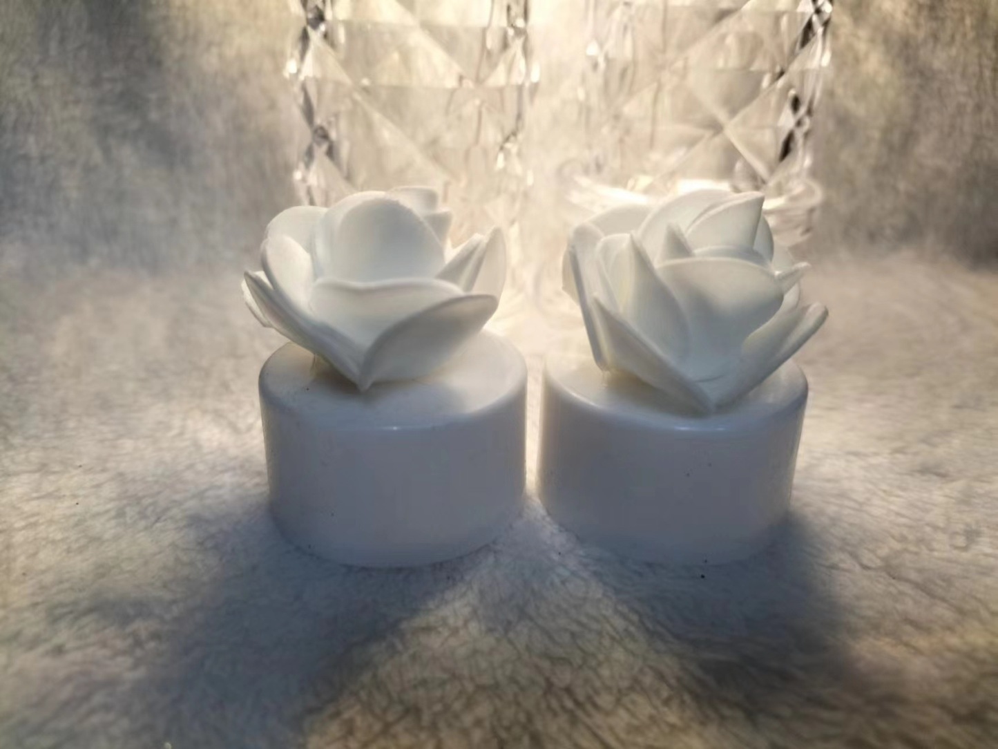 Bougie LED Fleur 2 pièces Cadeau Saint-Valentin Romantique