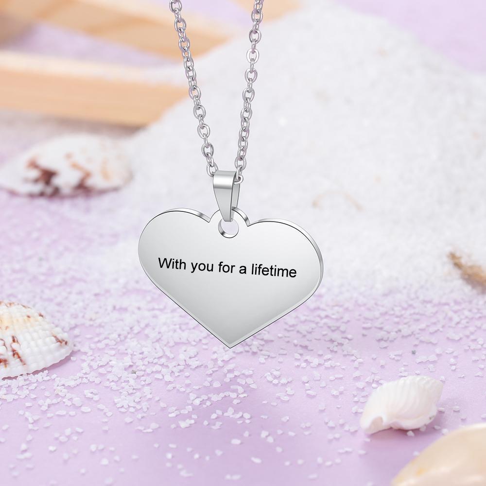 Collier Coeur Photo Personnalisé pour Couple