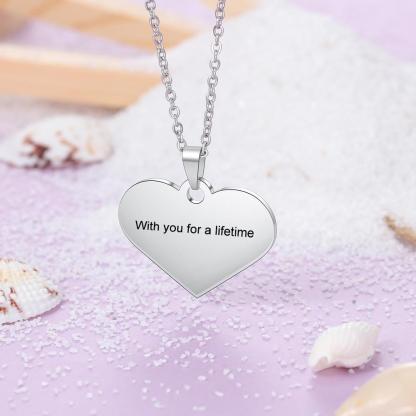 Collier Coeur Photo Personnalisé pour Couple