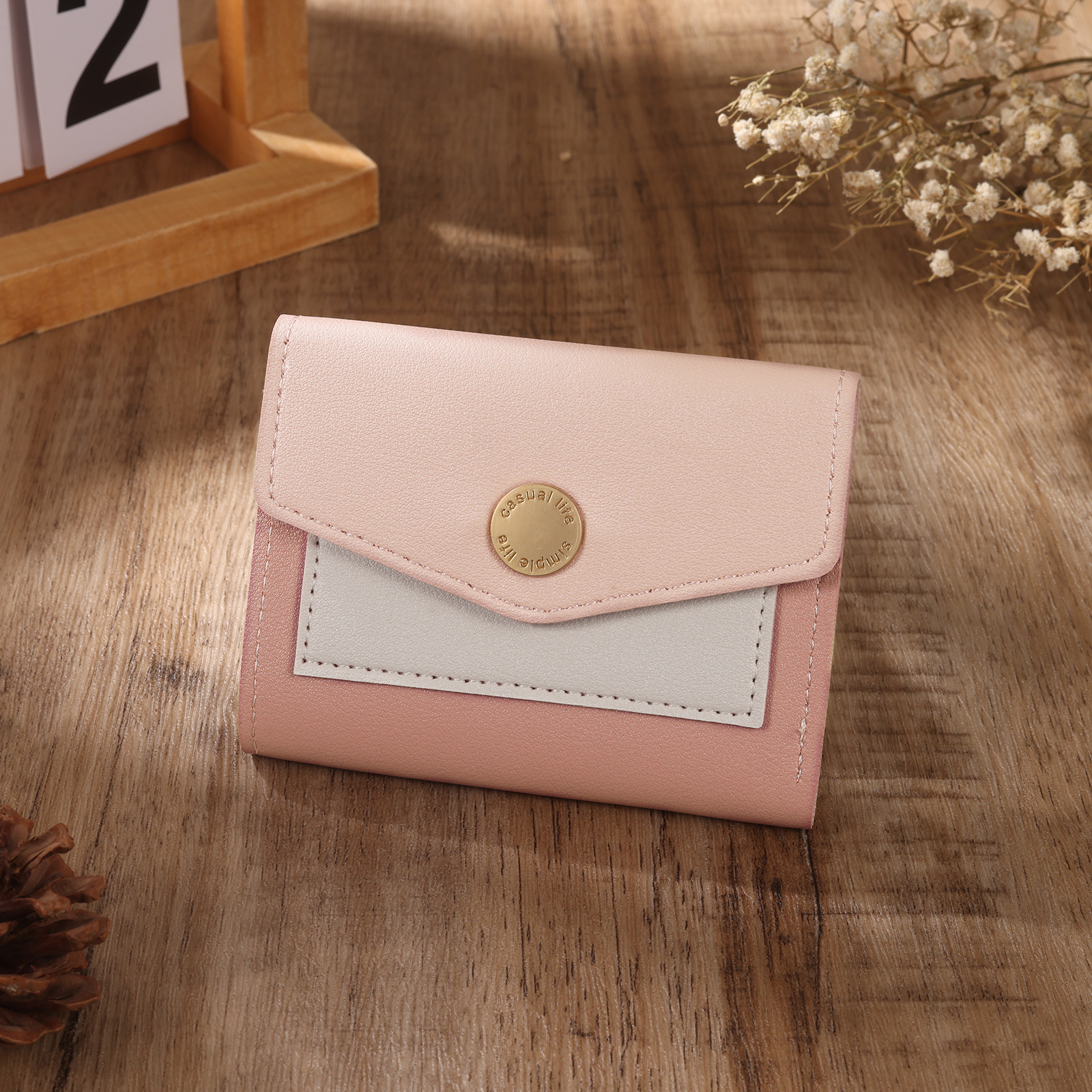 Portefeuille Femme Photo et Texte Personnalisés Porte-Monnaie Carte