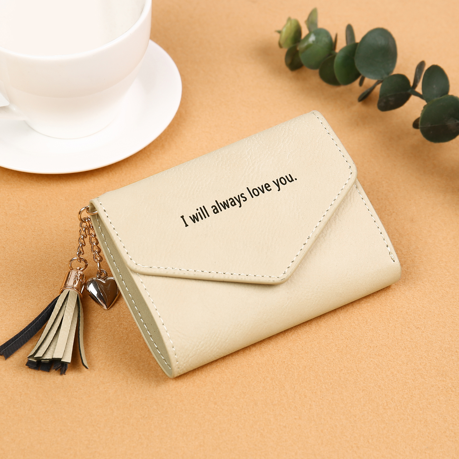 Portefeuille Femme Photo et Texte Personnalisés Porte-Monnaie Carte