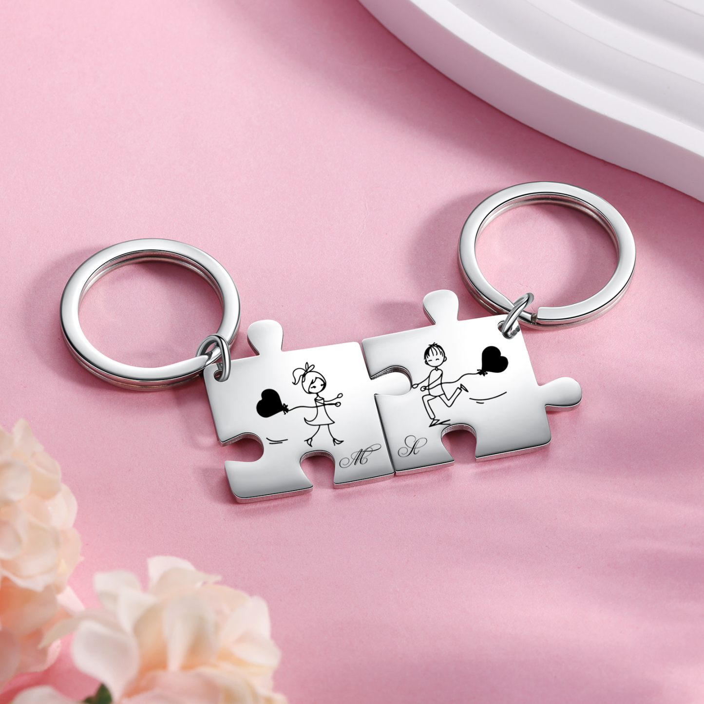 Porte-Clés 2 lettres Personnalisé | Jessemade