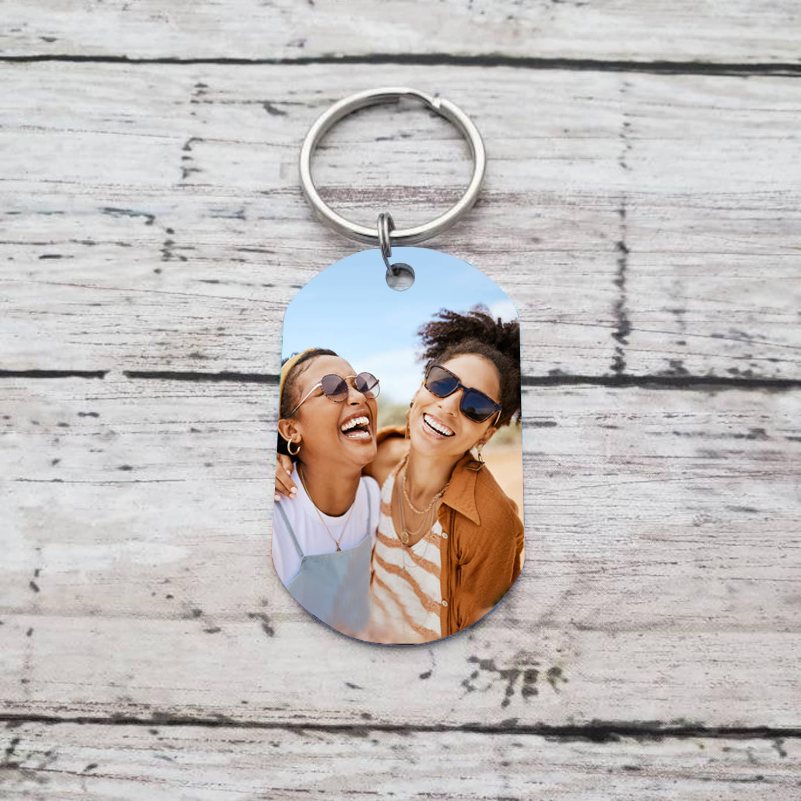 À Ma Meilleure Amie - Porte-Clés Photo et Texte Personnalisés