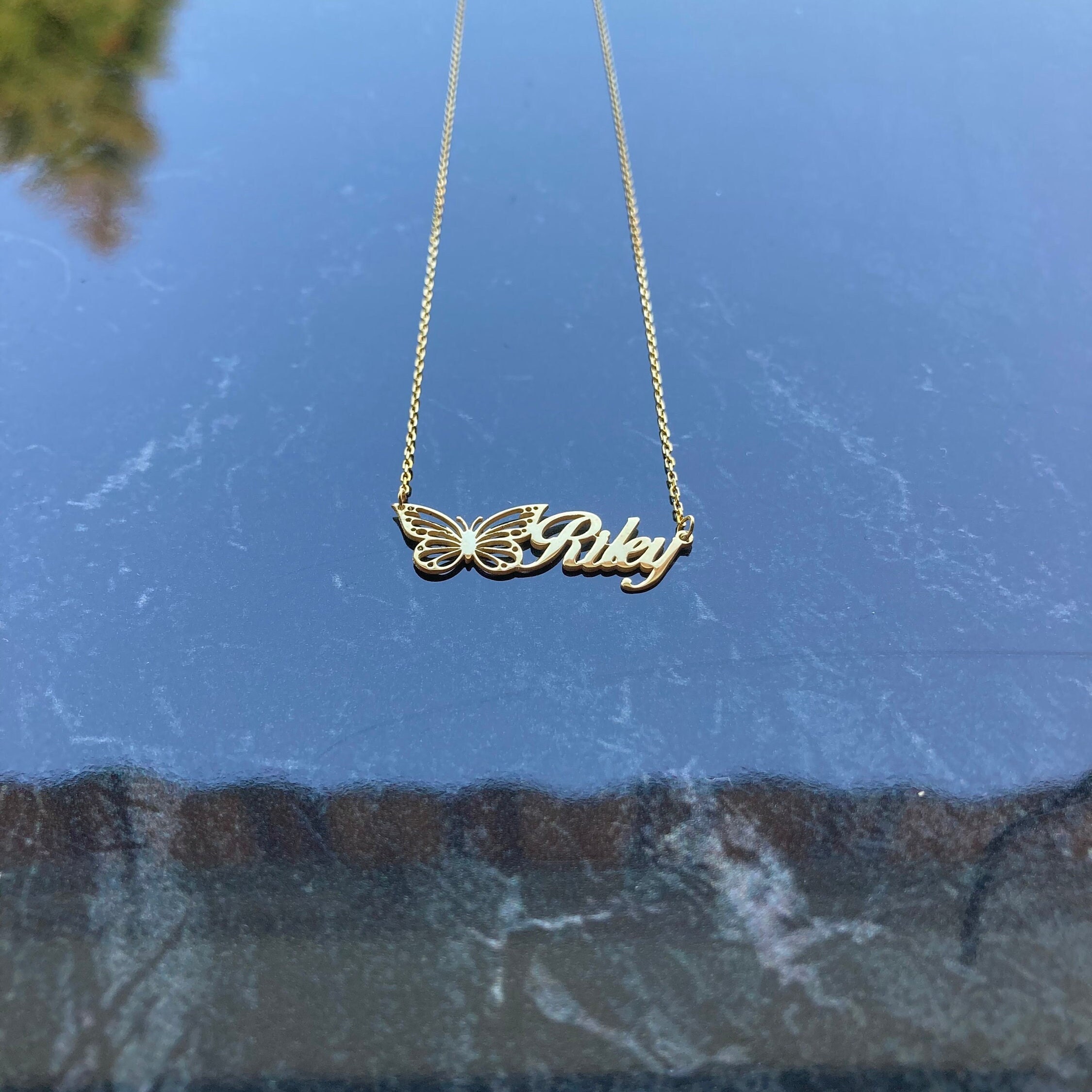 Collier Prénom Personnalisés Papillon