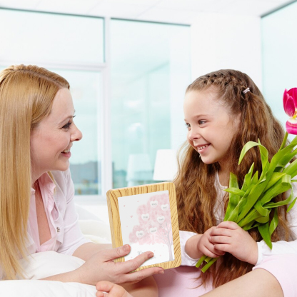 Cadre Photo/Miroir LED Multifonctionnel Arbre 6 Prénoms Personnalisés avec Texte pour Famille